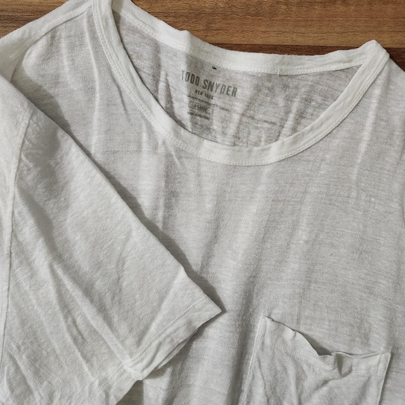 Todd Snyder Other - Todd Snyder Linen Pocket T-Shirt White Size XL